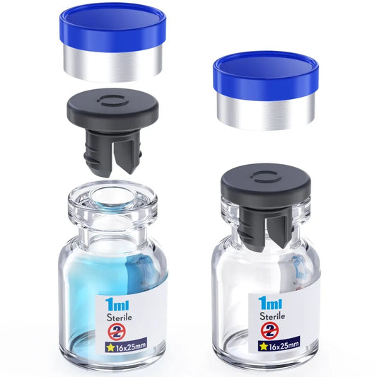 Empty Sterile Vial with Separately Butyl Rubber Stopper and Flip Top Closure,Removable,After Filling,Need to Seal by Crimper Type 1 Borosilicate Glass Tubing,Sterile Packed