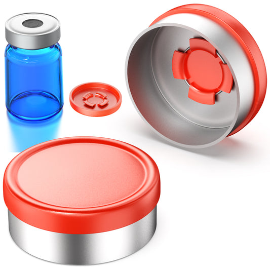 100pcs filp off cap medical vial cap aluminum cap medical bottle cap OD 13/20mm diameter full aluminum cap glass cap By Ks-Tek