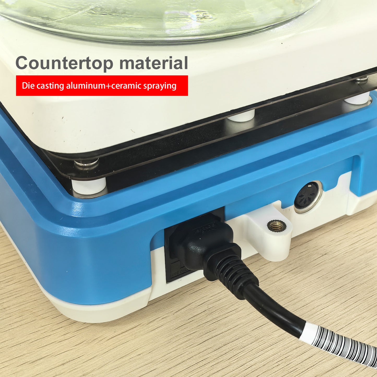 Magnetic Hotplate Stirrer 100 -2000 RPM Heating Power Hot Plate Stirrer with Casting Aluminum and Ceramic Spraying Hot Plate ,Heating Power Max 300 °C ,500W,6L