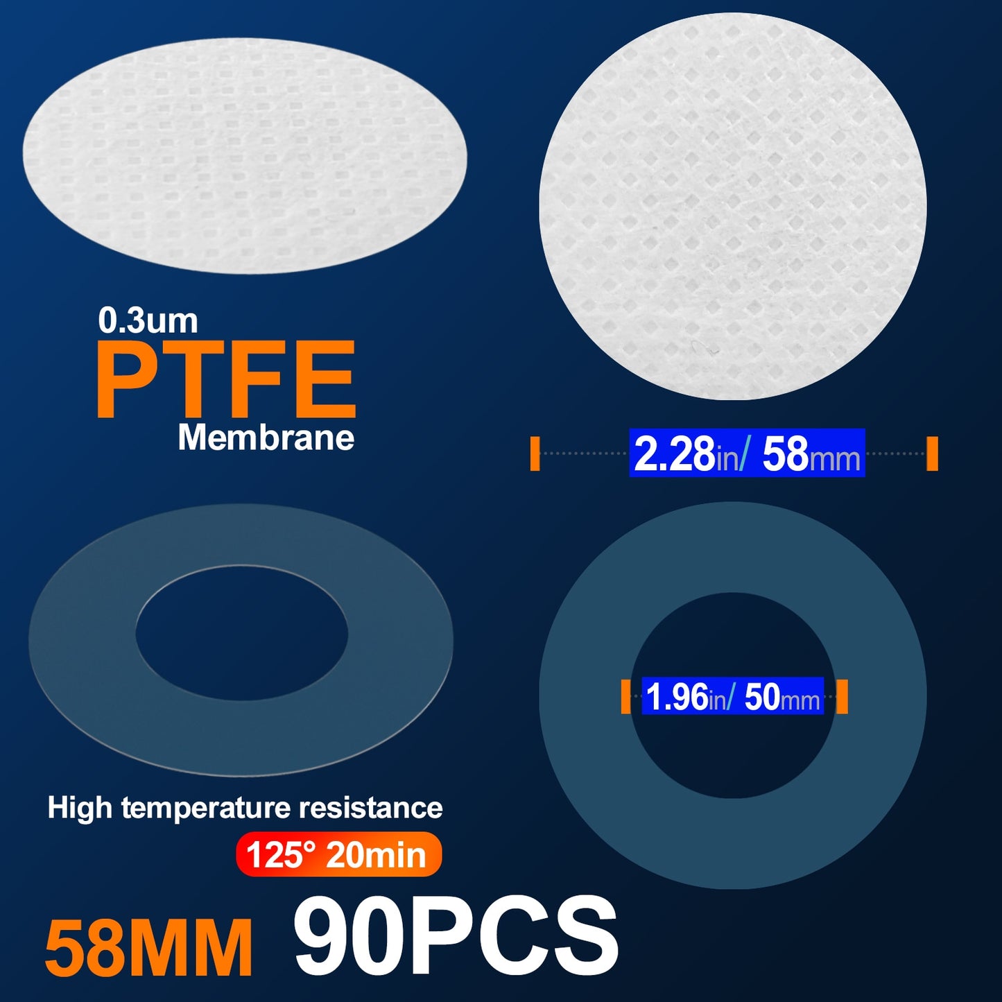 Synthetic Filter Paper Stickers 20 mm 0.2 μm Filter Disc Mushroom Applied Under Wide Mouth Jar Lid for Mushroom Cultivation