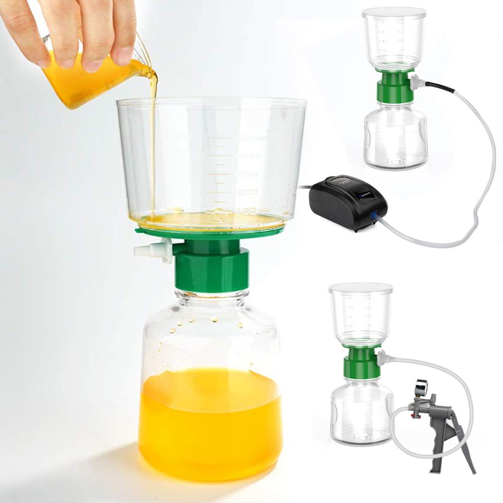 12PCS Sterile Bottle Top Vacuum Filtration with 0.22/0.45μm PES Membrane for Lab, 250ml Funnel + 250ml Receiver by Ks-Tek