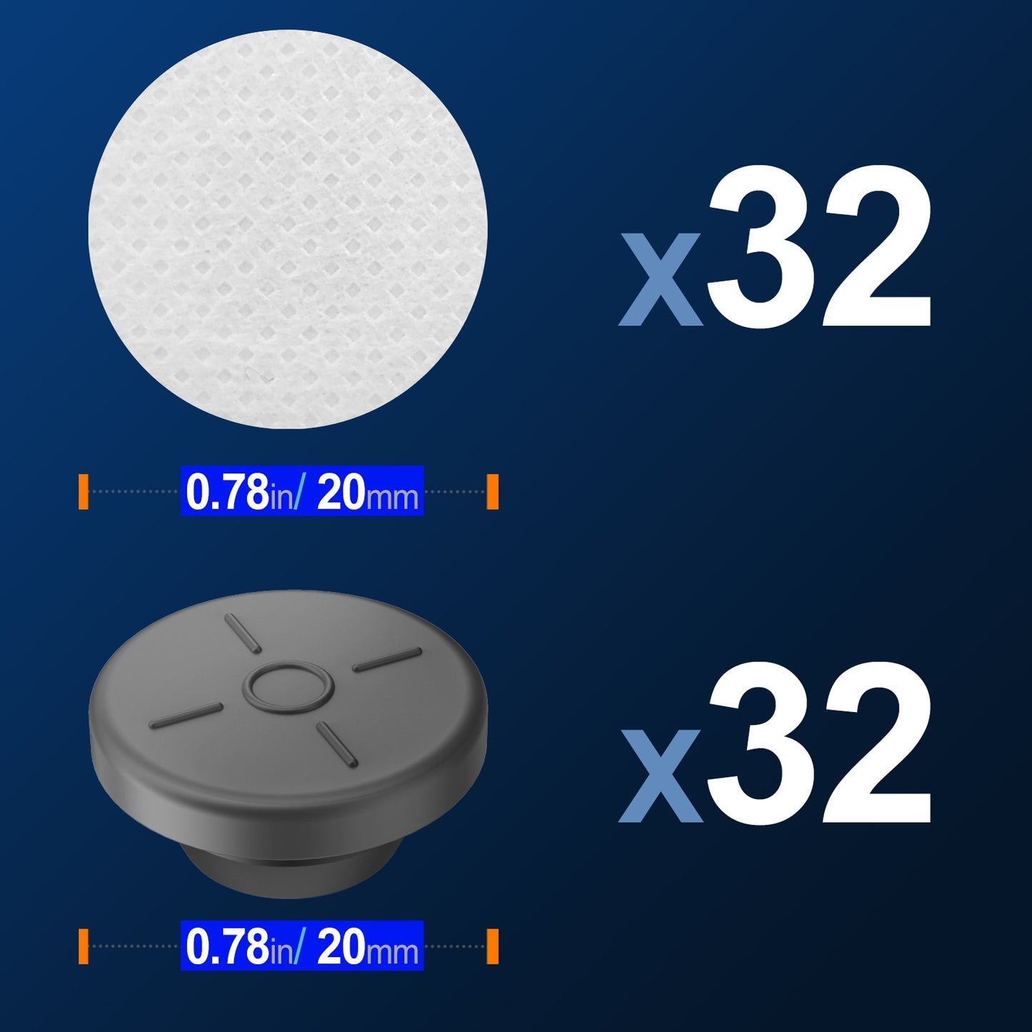 Synthetic Filter Paper Stickers 20 mm 0.2 μm Filter Disc Mushroom Applied Under Wide Mouth Jar Lid for Mushroom Cultivation