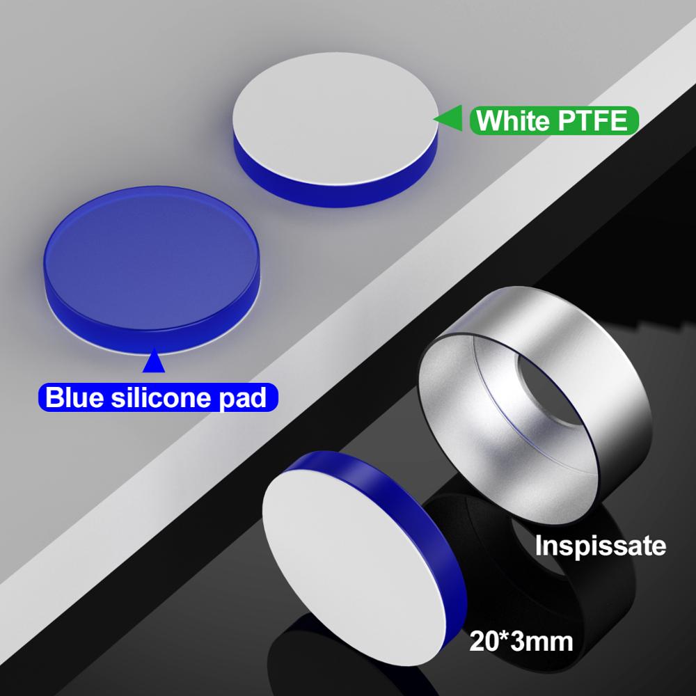 20mm*3mm Aluminum cap with White PTFE/ Blue Silicone septa for 22mm bottleneck sample bottle Jaw Chromatography vial