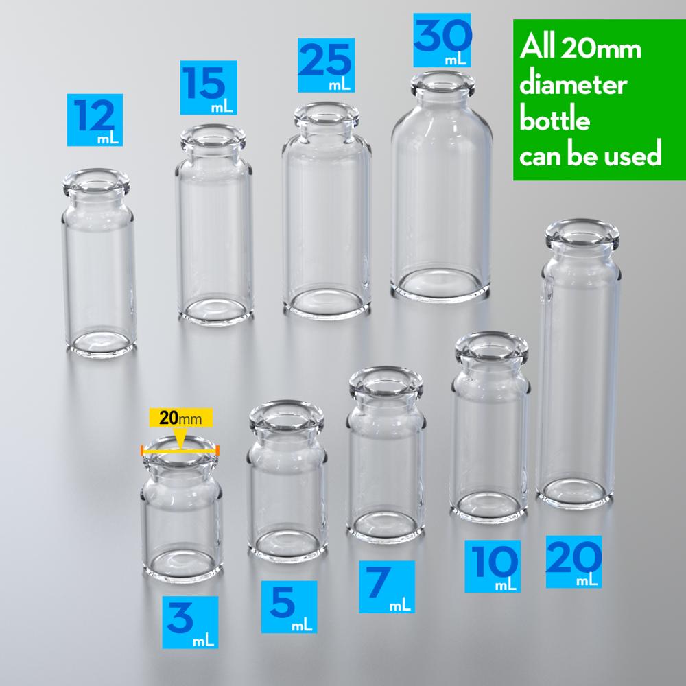 20mm*3mm Aluminum cap with White PTFE/ Blue Silicone septa for 22mm bottleneck sample bottle Jaw Chromatography vial