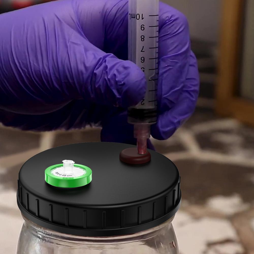 Syringe Filters,PES Membrane 0.45μm Pore Size,25mm Diameter,100 Pcs by Ks-Tek