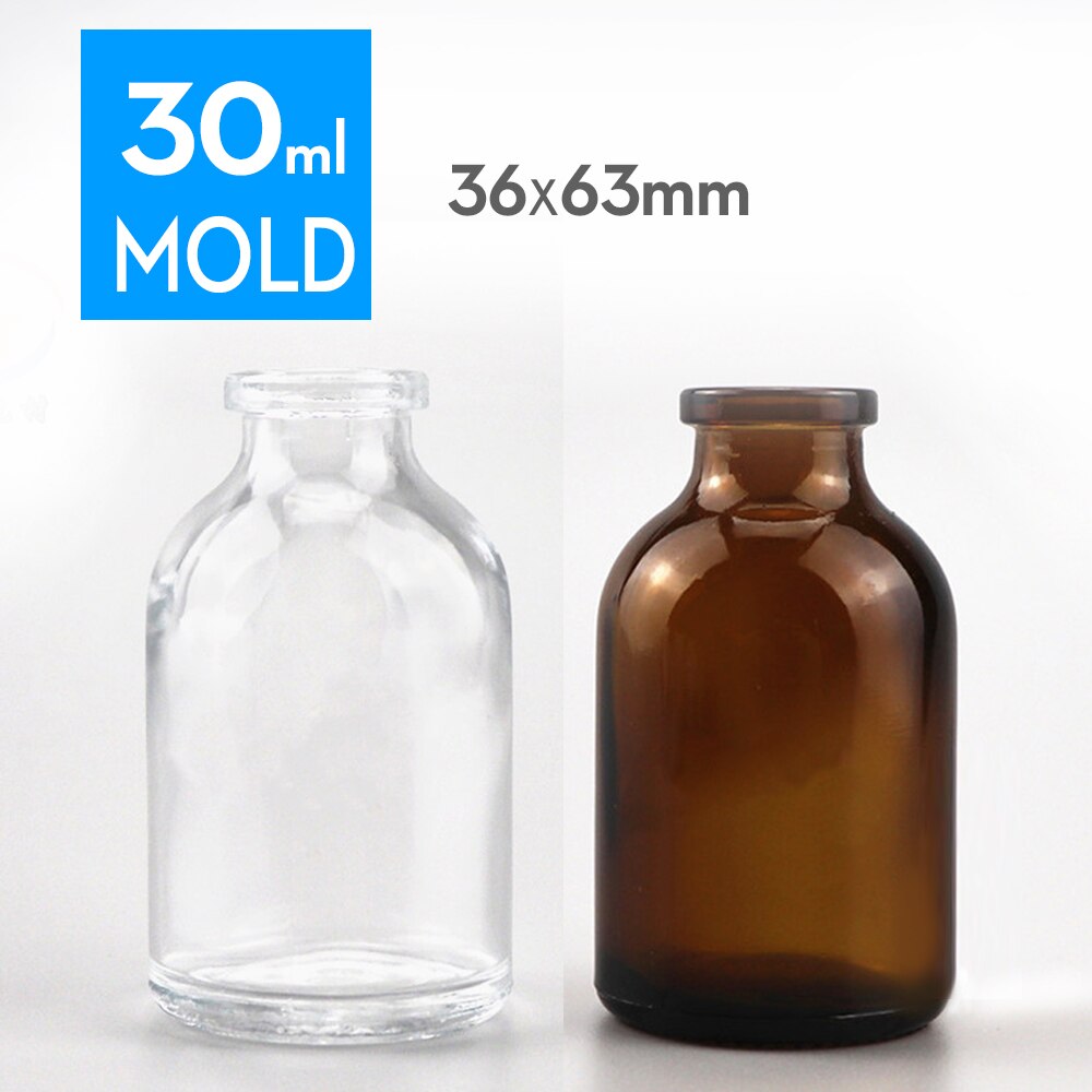 50pcs penicillin bottle glass bottle 3ml, 5ml, 7ml,10ml, 15ml, 20ml,25ml,30ml,50ml,100ml  jars