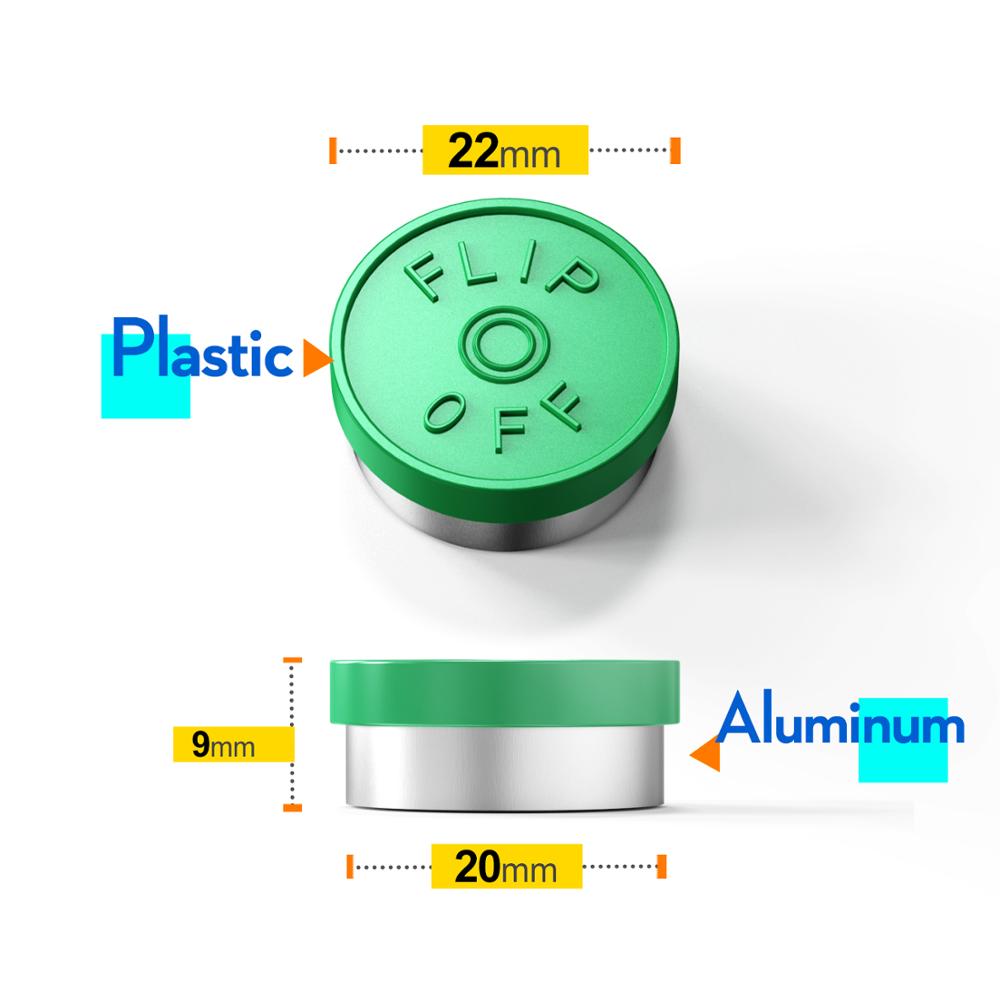 filp off cap medical vial cap aluminum cap medical bottle cap OD 20mm diameter full aluminum cap glass cap