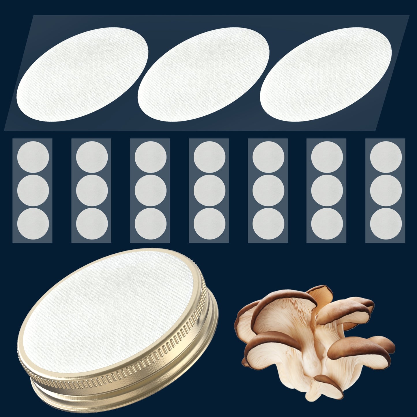Synthetic Filter Paper Stickers 65mm 84mm 90mm 0.2 μm Filter Disc Mushroom Applied Under for Mushroom Cultivation