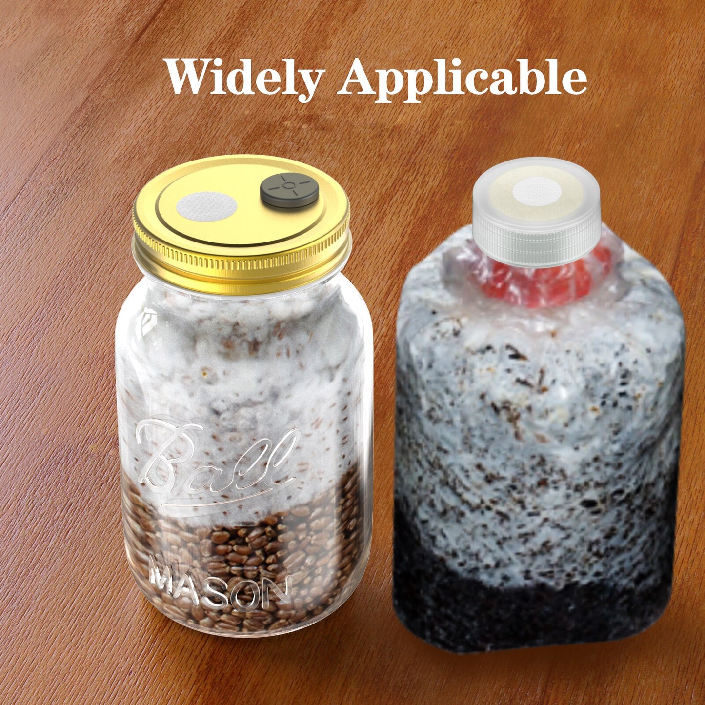 Synthetic Filter Paper Stickers 20 mm 0.2 μm Filter Disc Mushroom Applied Under Wide Mouth Jar Lid for Mushroom Cultivation