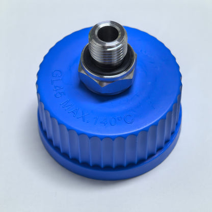 GL45 porous cap spiral cap liquid chromatography waste cap 8/1 4/1 reagent bottle fluid output cap