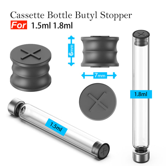 Cartridge bottle rubber stopper Cassette Bottle Butyl Rubber Stopper for 1.5ml/1.8ml/3ml/4ml  Insulin vials