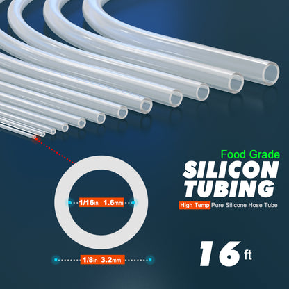 Silicon Tubing,Food Grade Silicon Tubing,aquarium tubing,drip irrigation tubing,High Temp Pure Silicone Hose Tube for Home Brewing Winemaking