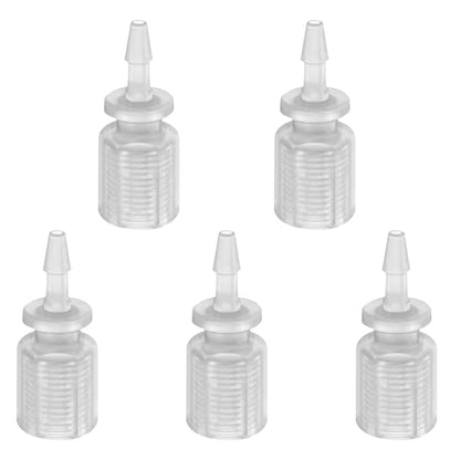 Barb-to-Female Adapters with 1/4-28" Thread to Barb Fittings Fit with 1/8" Inner Soft and Hard Tube for Lab Fluid Applications ,5pcs