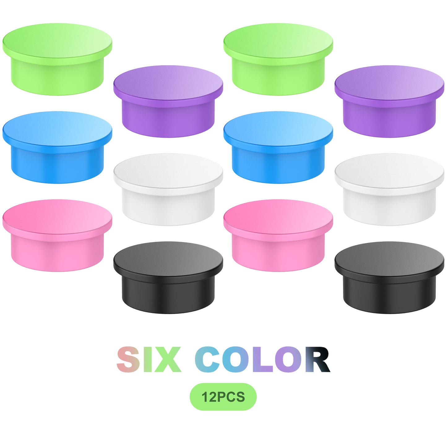 13mm /20mm Glass Vials Protective Caps, Reusable Silicone Vial Caps for Glass Bottle ,Leak Resistant Cover Fit 1 ml 2 ml 3 ml Vial, 6 Color,12pcs