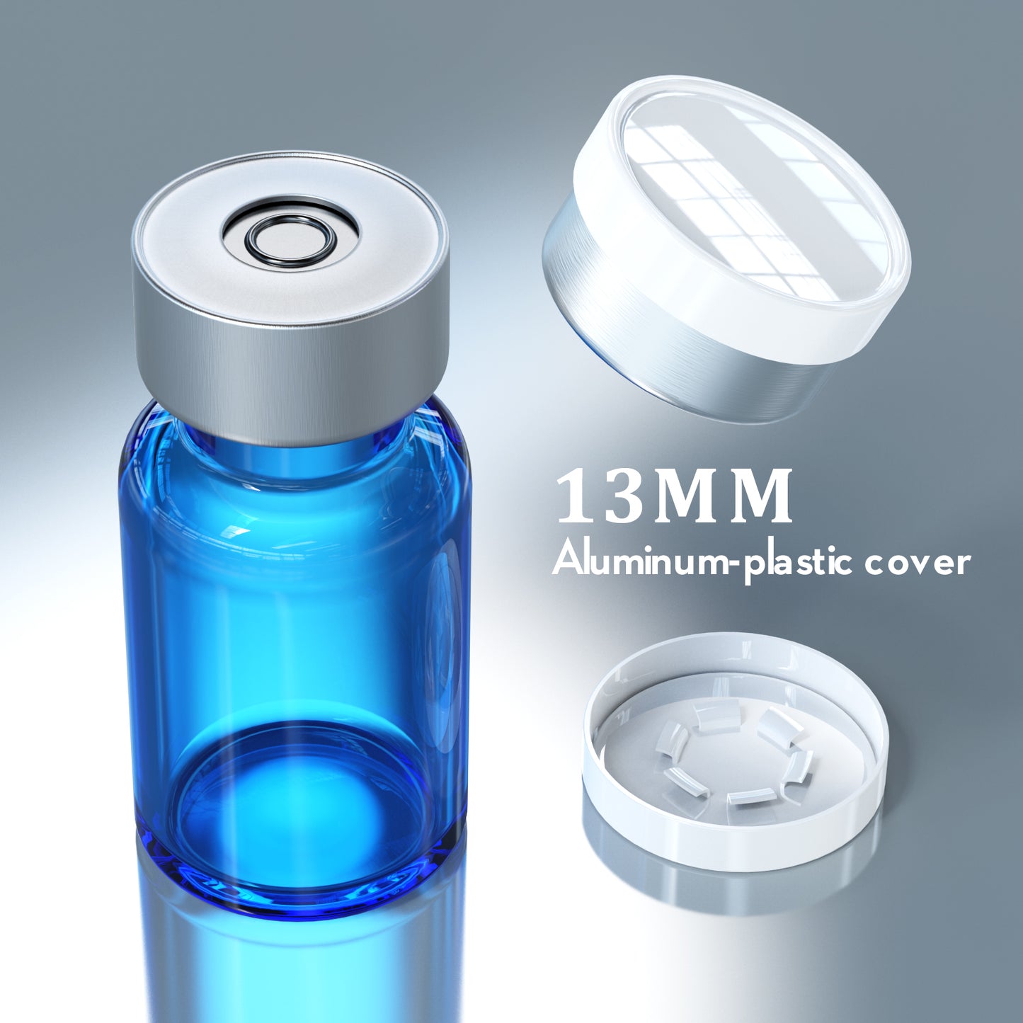 100pcs filp off cap medical vial cap aluminum cap medical bottle cap OD 13/20mm diameter full aluminum cap glass cap By Ks-Tek