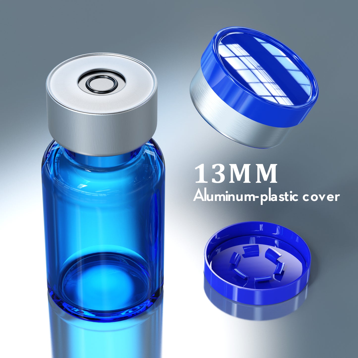 100pcs filp off cap medical vial cap aluminum cap medical bottle cap OD 13/20mm diameter full aluminum cap glass cap By Ks-Tek