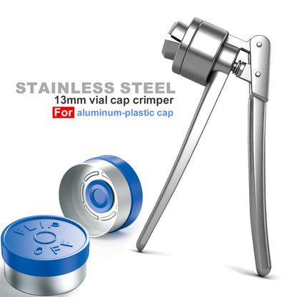 Stainless Steel Manual Vial Crimper Hand Sealing Machine for Crimping 20Mm Flip Off Caps for Aluminum Plastic