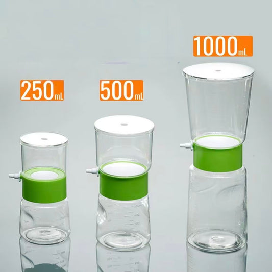 12PCS Sterile Bottle Top Vacuum Filtration with 0.22/0.45μm Hydrophobic PVDF Membrane for Lab,12PK