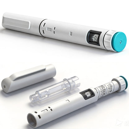 60 Unit Disposable Pen Injector Adjustable Dose Dial,Delivery Pen Compatible with 1.5/1.8/3mL Cartridges,1pcs