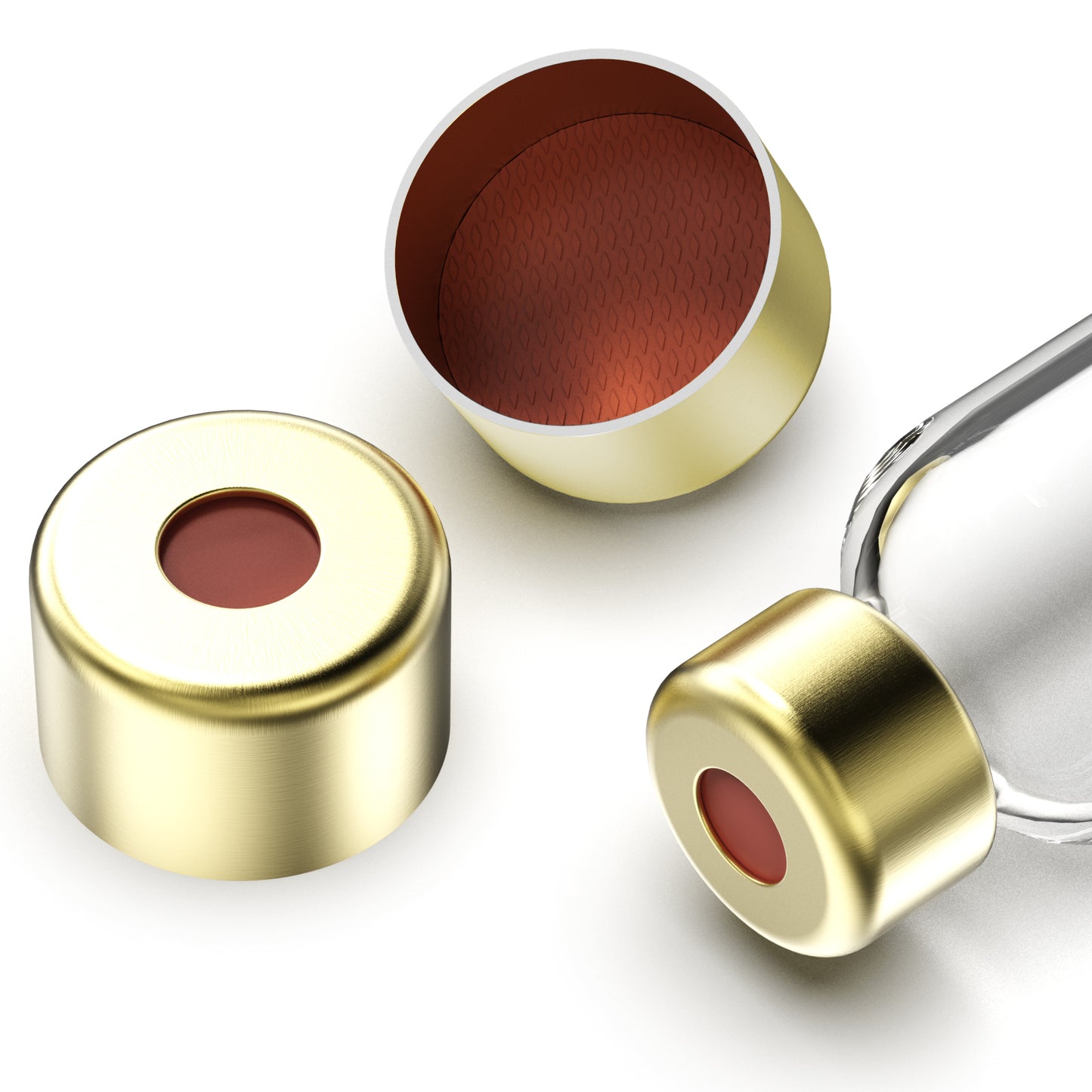 Cassette Vials Cap with Self-Healing Butyl Rubber,8 mm Aluminum Cartridge Cap for 1.5 ml /1.8 ml /3 ml /4 ml Insulin Vial