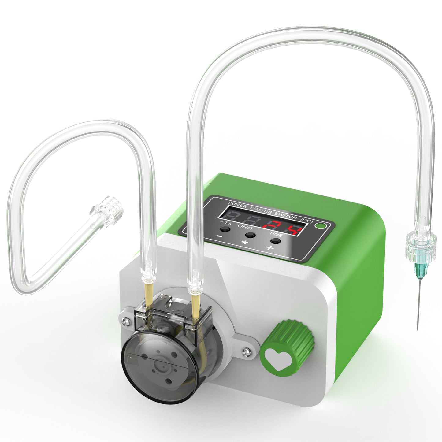 Peristaltic Dosing Pump 0-85ml/min Adjustable Low Flow Rate Liquid Transfer ,12V Timed Pump for Labs, Home,Aquariums, Feeding