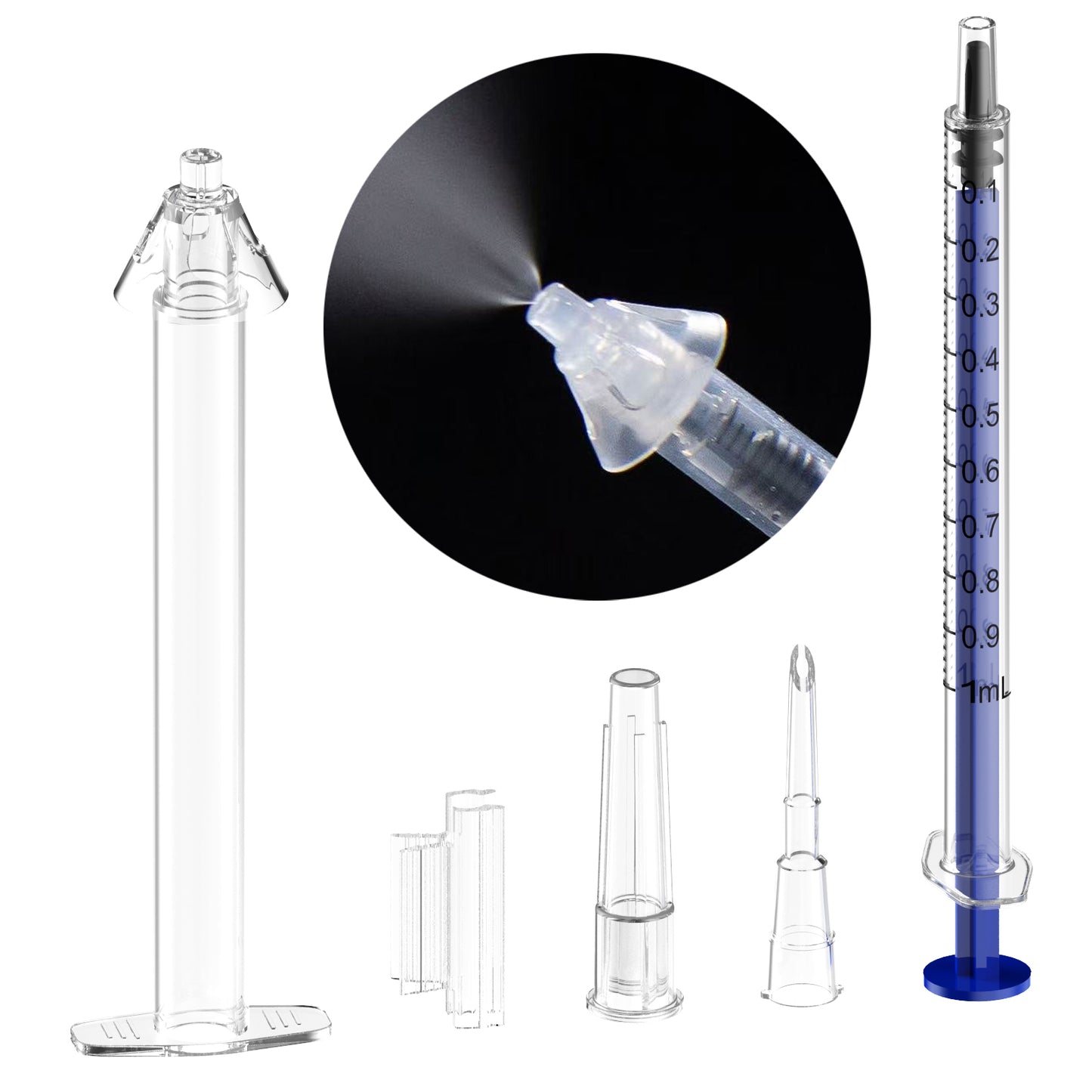 Disposale Atomized Rinse Device ,Sterile Signle-nozzle/Double-nozzle Atomization Device with 1ml Syringe,1pcs