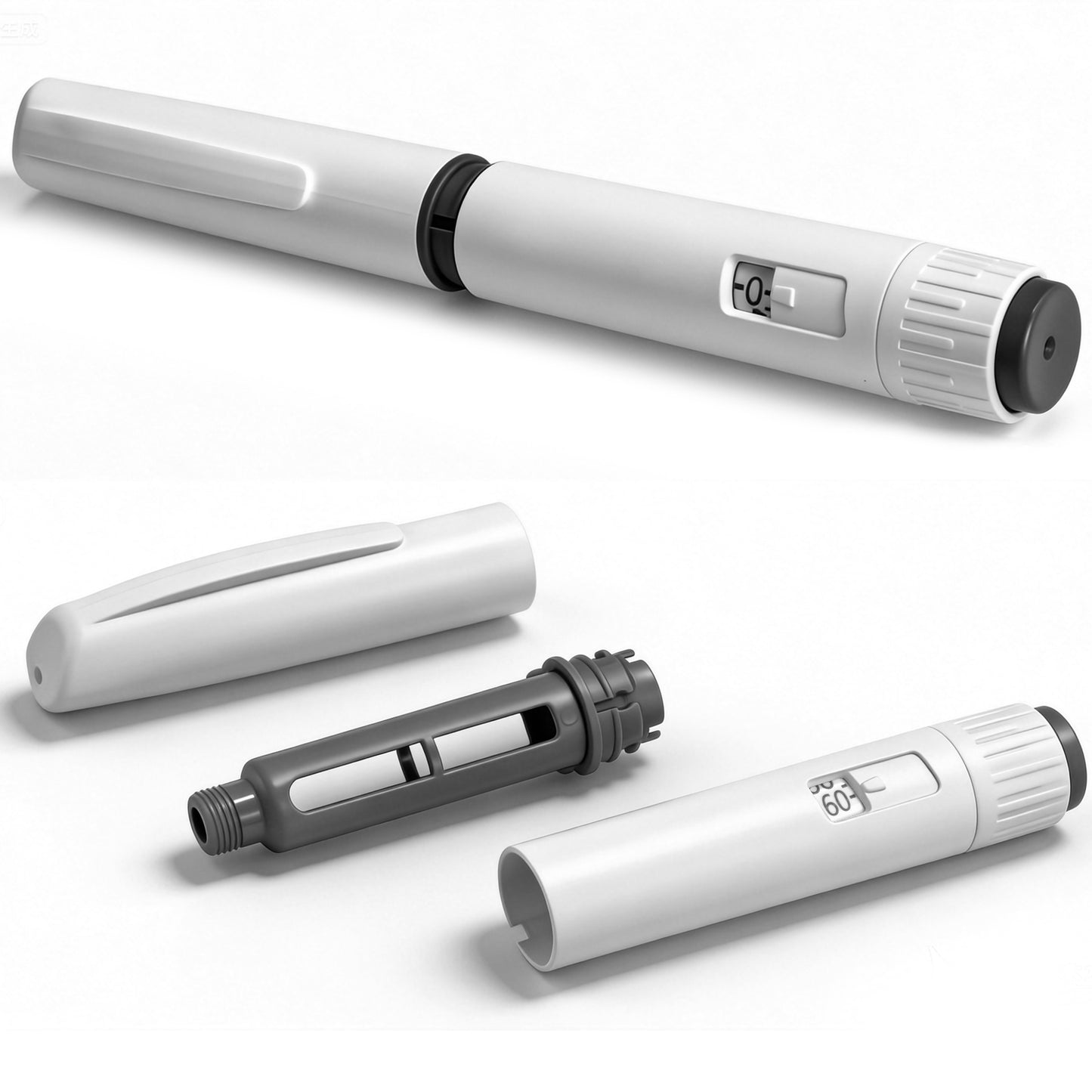 60 Unit Disposable Pen Injector Adjustable Dose Dial,Delivery Pen Compatible with 1.5/1.8/3mL Cartridges,1pcs