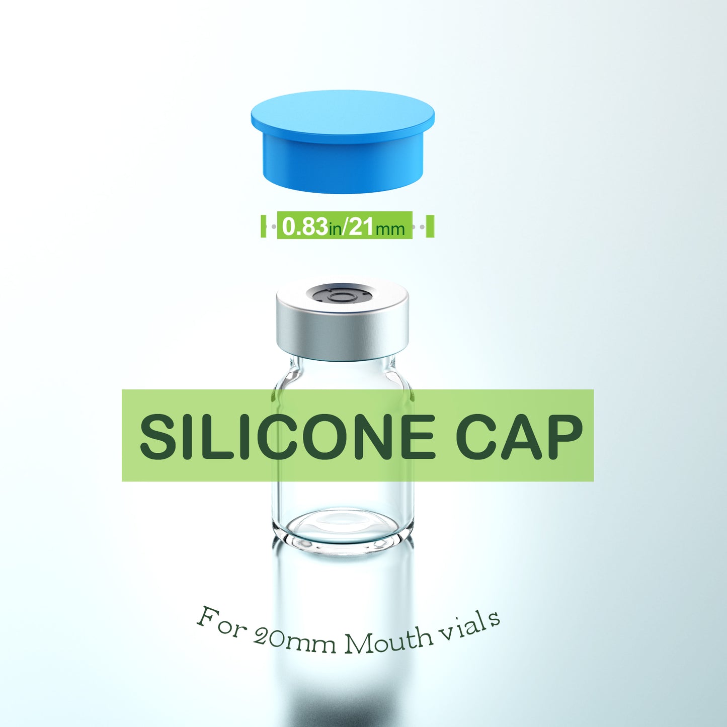 13mm /20mm Glass Vials Protective Caps, Reusable Silicone Vial Caps for Glass Bottle ,Leak Resistant Cover Fit 1 ml 2 ml 3 ml Vial, 6 Color,12pcs