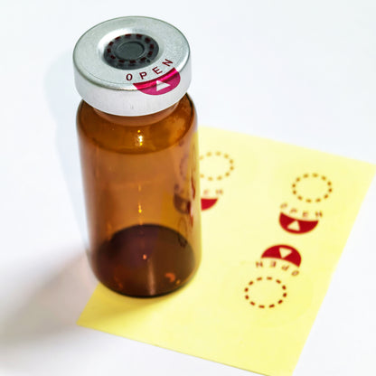 Laboratory Circle Sealing Sticker Self-adhesive Sealing Labels, 6 Colors Circular Leak-Proof Sticker for 13/20mm Aluminium Plastic Caps