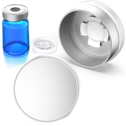 Laser Engraving Flip Off Caps Customised Logo Flip Top Covers Aluminum-Plastic Lids Single Tone Flip Top Seals for Glass Vial 100 pcs