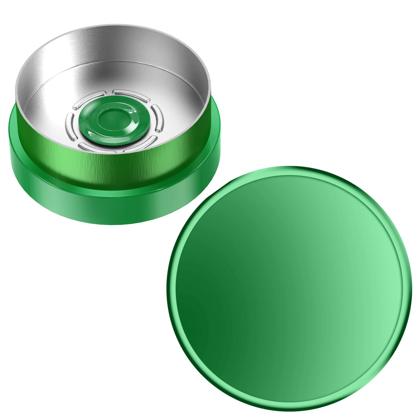 Laser Engraving Flip Off Caps Customised Logo Flip Top Covers Aluminum-Plastic Lids Single Tone Flip Top Seals for Glass Vial 100 pcs