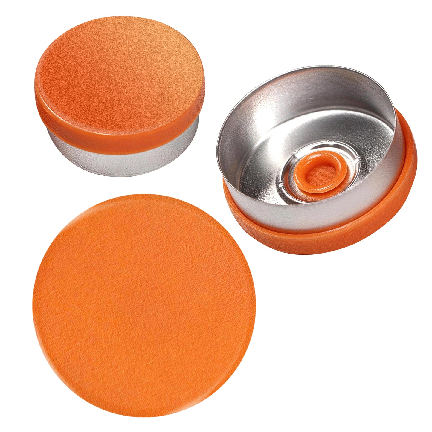 Laser Engraving Flip Off Caps Customised Logo Flip Top Covers Aluminum-Plastic Lids Single Tone Flip Top Seals for Glass Vial 100 pcs