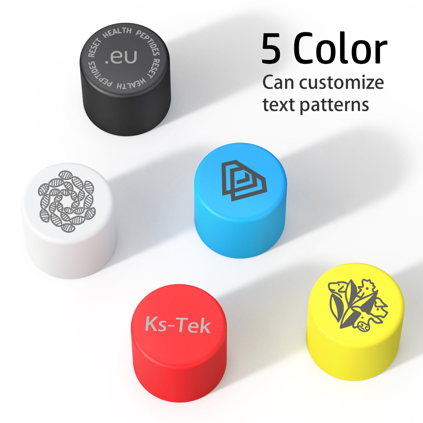 13mm/20mm Glass Vials Protective Caps, Reusable Silicone Vial Caps for Glass Vials ,Leak Resistant Cover, 5 Color,10pcs
