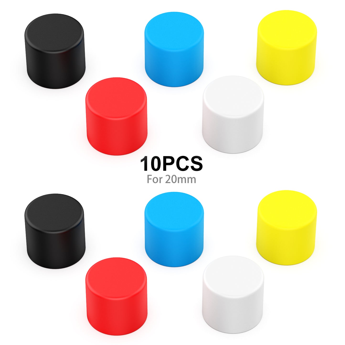 13mm/20mm Glass Vials Protective Caps, Reusable Silicone Vial Caps for Glass Vials ,Leak Resistant Cover, 5 Color,10pcs