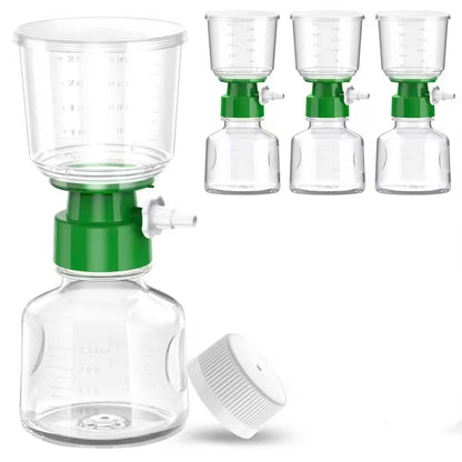 12PCS Sterile Bottle Top Vacuum Filtration with 0.22/0.45μm Hydrophobic PVDF Membrane for Lab,12PK