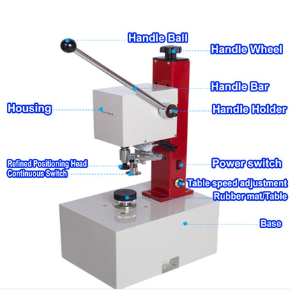 Manual Bottle Capper 220V50HZ Bottle Cap Sealing Machine with Positioning Head - Continuous Switch, Speed Adjustment,Cap Sealing Tool Vial Cap Crimper for Diameter 13-20mm Cap