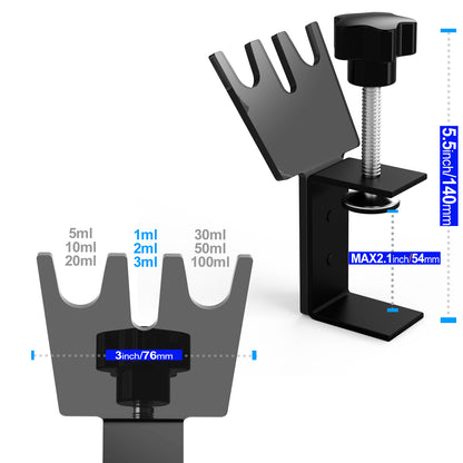 Medicine Vial Holder Transparent Hands Free Medication Vial Stand with 6 Slots, Fits Different Size Bottles