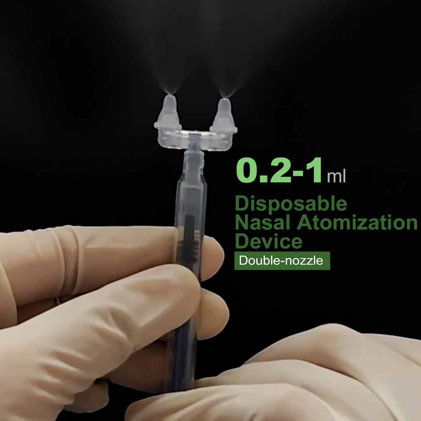 Disposale Atomized Rinse Device ,Sterile Signle-nozzle/Double-nozzle Atomization Device with 1ml Syringe,1pcs