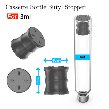 Cartridge bottle rubber stopper Cassette Bottle Butyl Rubber Stopper for 1.5ml/1.8ml/3ml/4ml  Insulin vials