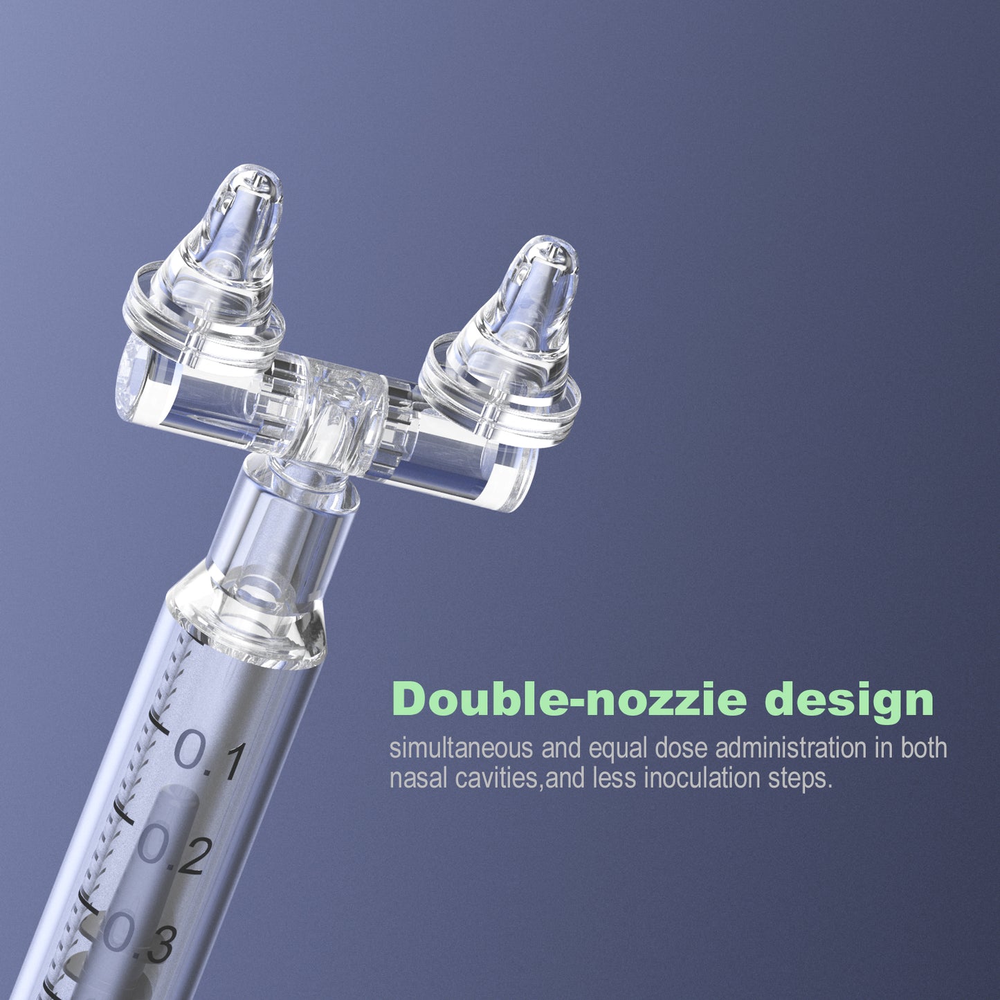Disposale Atomized Rinse Device ,Sterile Signle-nozzle/Double-nozzle Atomization Device with 1ml Syringe,1pcs