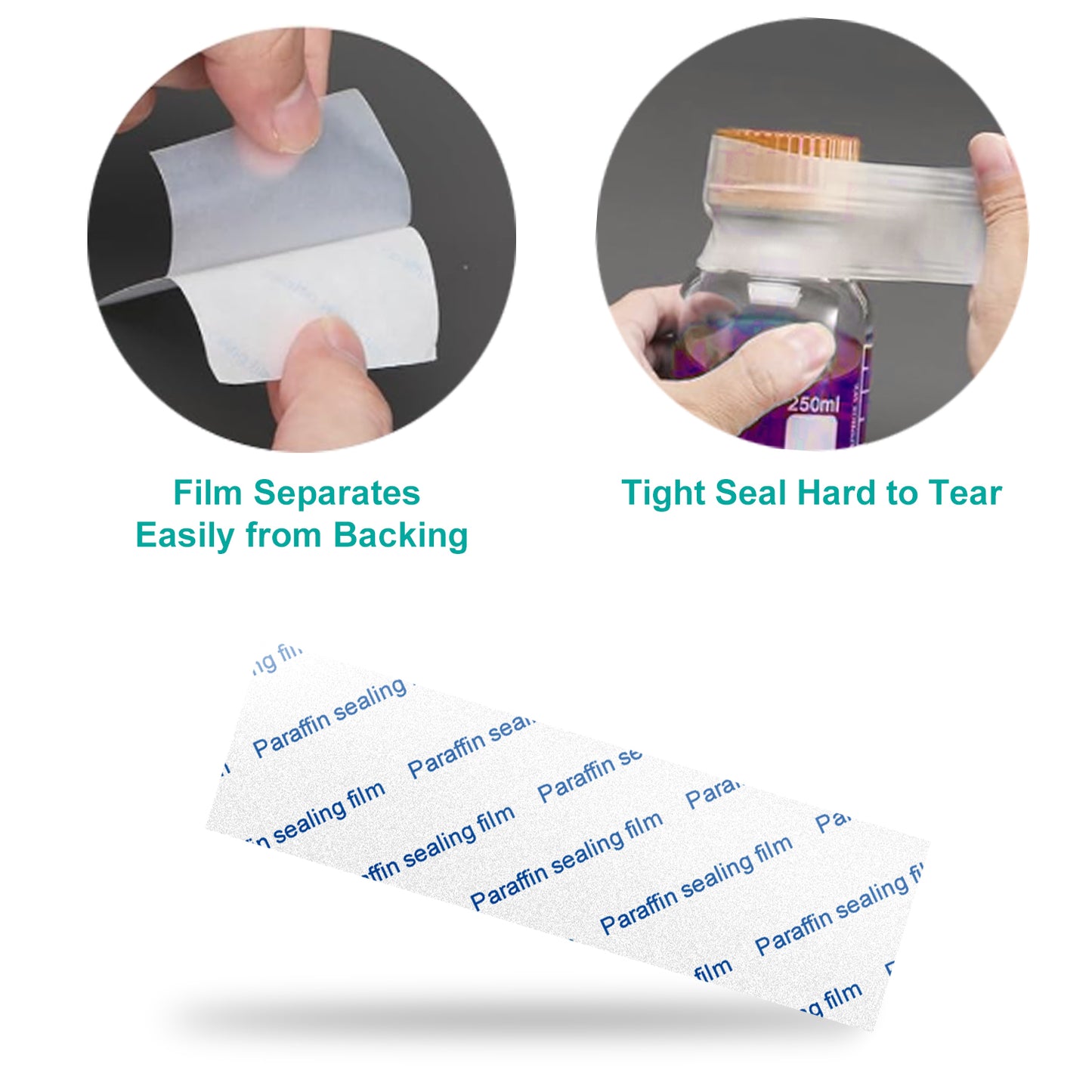 Lab Sealing Film Sheets, Pre-Cut Paraffin Wrap Flexible Self‑Sealing Lab Film for Storage, Labware Protection, Plant Grafting, 100pcs