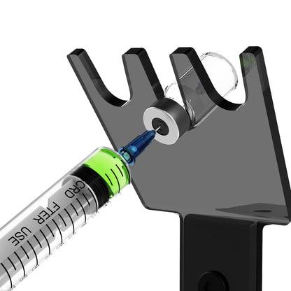 Medicine Vial Holder Transparent Hands Free Medication Vial Stand with 6 Slots, Fits Different Size Bottles