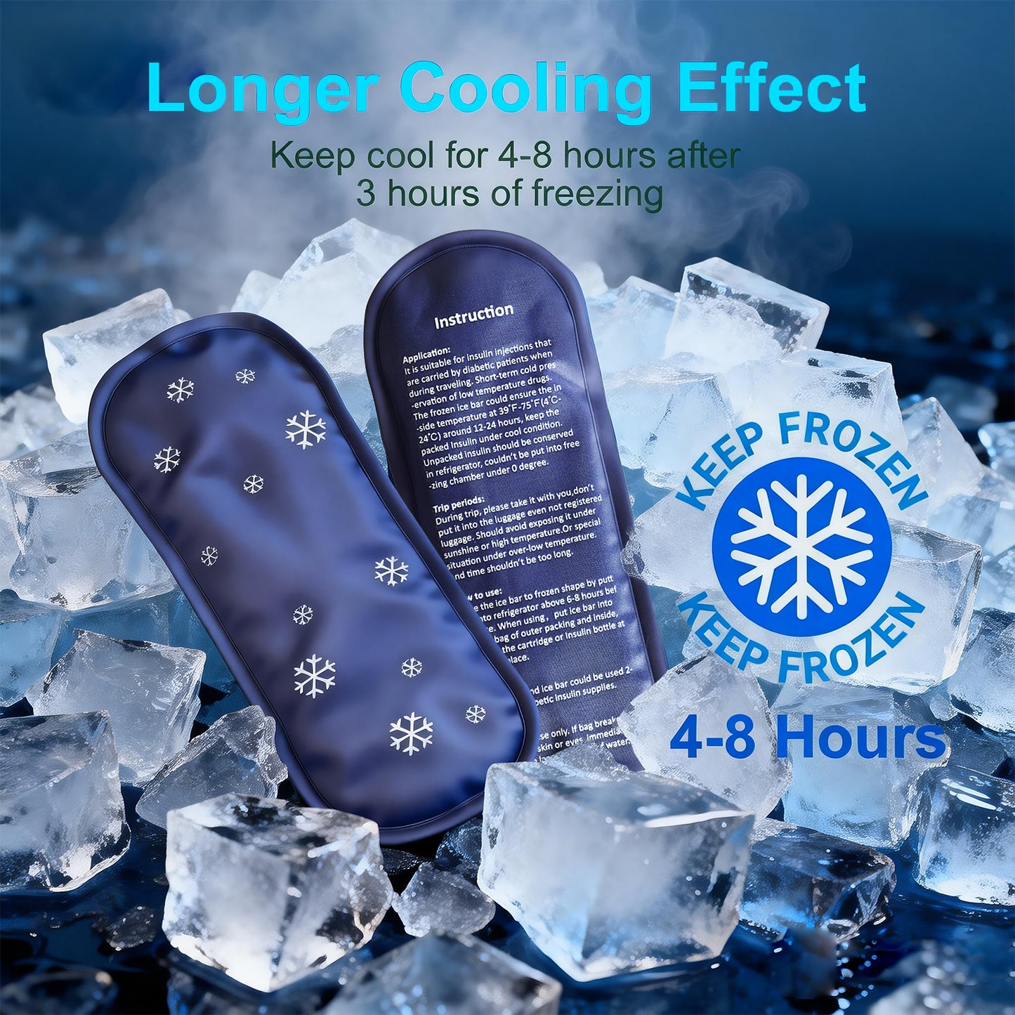 Insulin Pen Cooler Travel Case with 2 Reusable Ice Packs, Medication Insulated Cooler Bag for Insulin Pens and Cartridge Storage, Grey