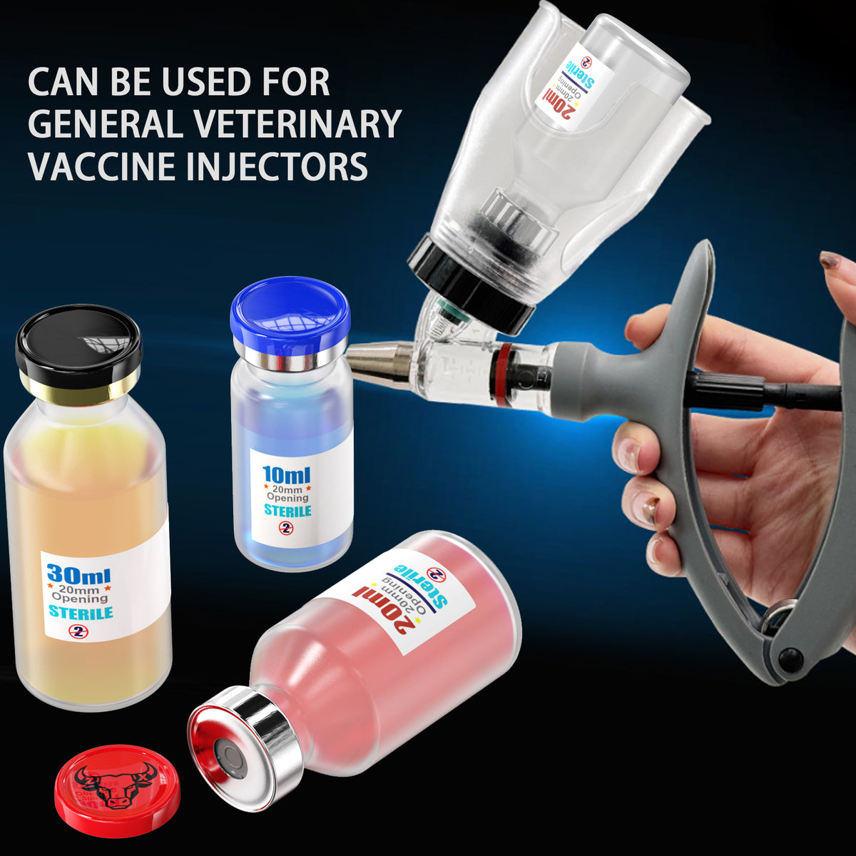 PP(Polypropylene) Sterile Vial with Butyl Rubber Stopper and Aluminum Flip-Off Lid, Plastic Small Bottle Autoclavable at 121°C for Sample Storage,10pcs