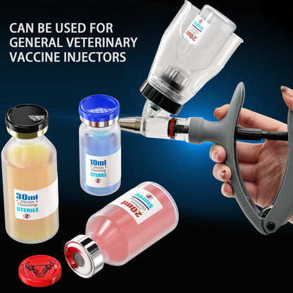 PP(Polypropylene) Sterile Vial with Butyl Rubber Stopper and Aluminum Flip-Off Lid, Plastic Small Bottle Autoclavable at 121°C for Sample Storage,10pcs