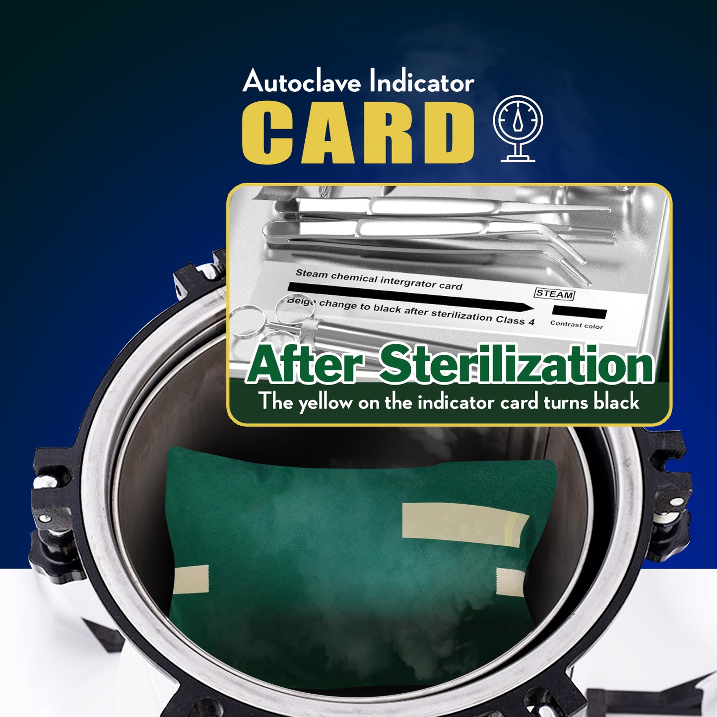 Ks-Tek Autoclave Indicator Card,Class-4/Class-5/Class-6 Sterilization Indicator Strips for Laboratories Steam Sterilize,200 pcs