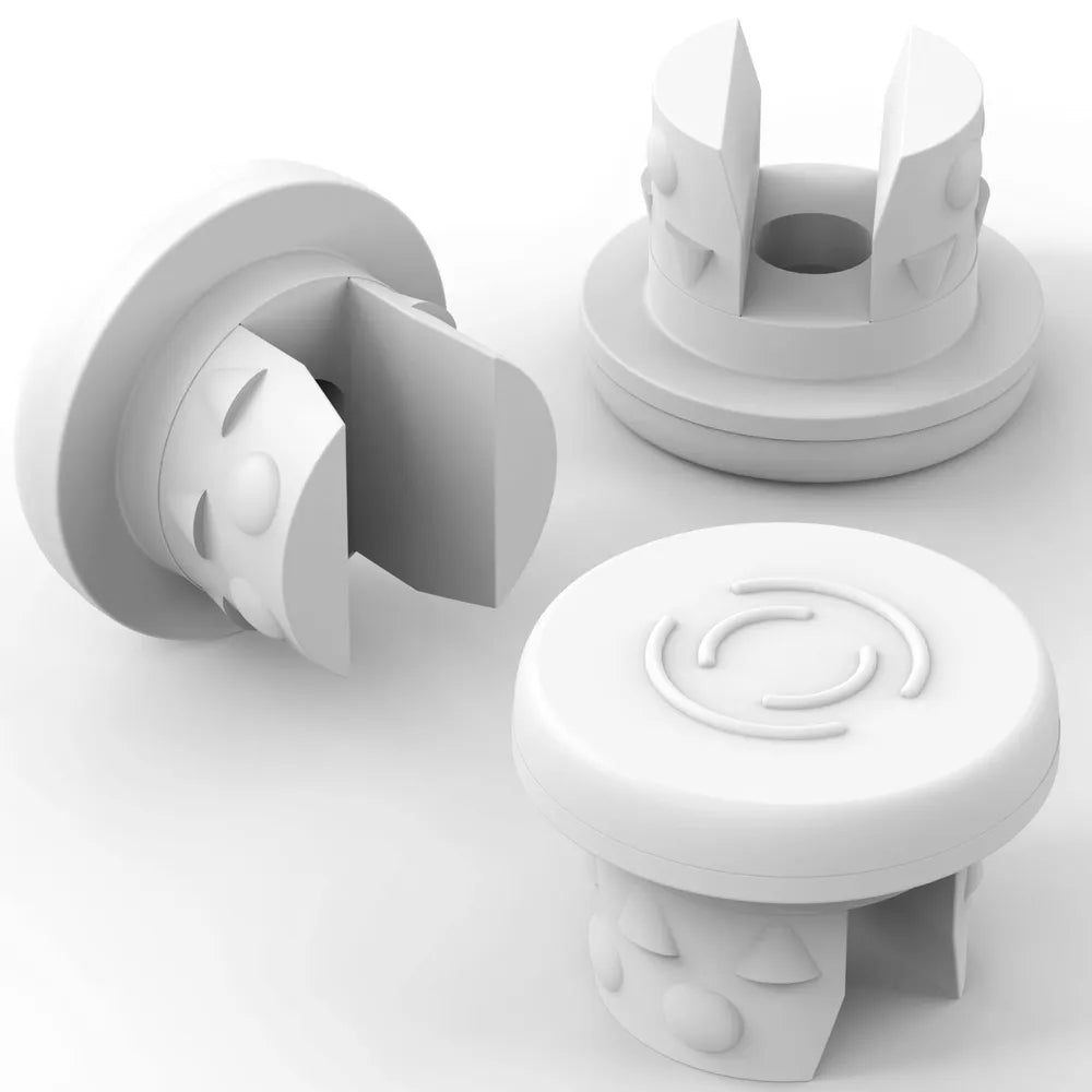 2,000 Pcs white 20mm rubber stoppers with 2 leg