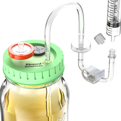 Upgraded Liquid Culture Lid with Tubing for Media Extraction Standard Mason Jar Mycology Tube Lid for Mushroom cultivation