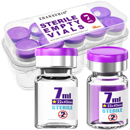 Sterile Empty Vials with Self Healing Injection Port,with Flip Off Aluminum Cap,Sterile Package,Packaged in Boxes