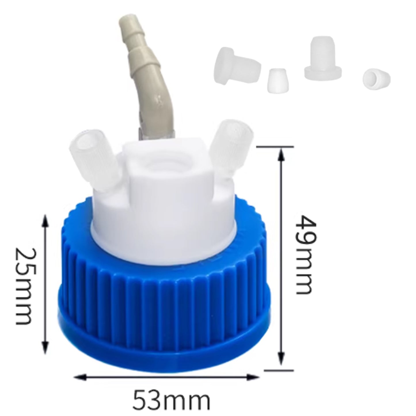 GL45 HPLC Waste Safety Cap with Activated Carbon Filter & Spiral Purificatio,Mobile Phase Waste Liquid Device GL45 Safety Cover
